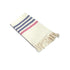 Fringe Turkish Towel Wide Stripes Navy Pink-Home & Garden > Bathroom Accessories-PEROZ Accessories