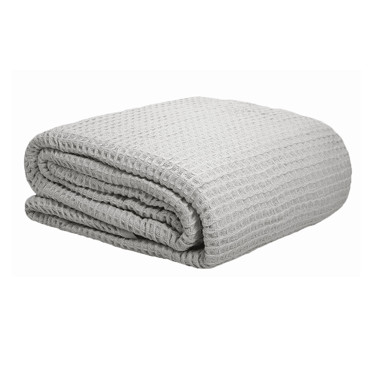 Cotton Waffle Blanket Silver Queen-Home & Garden > Bedding-PEROZ Accessories