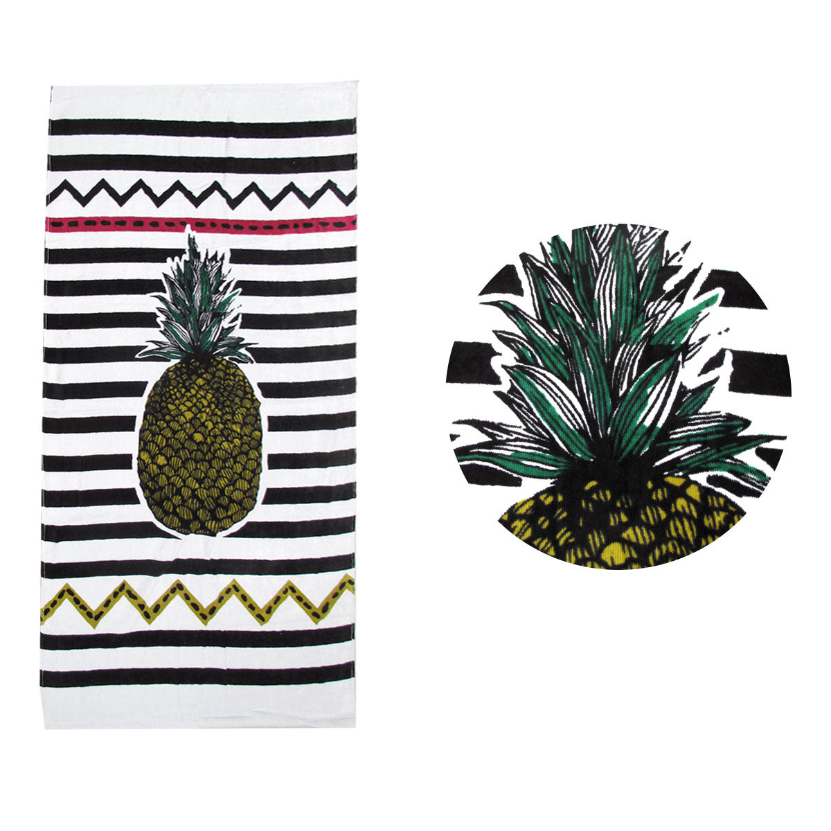 The Gaint Pineapple Cotton Beach Towel-Home & Garden > Bathroom Accessories-PEROZ Accessories