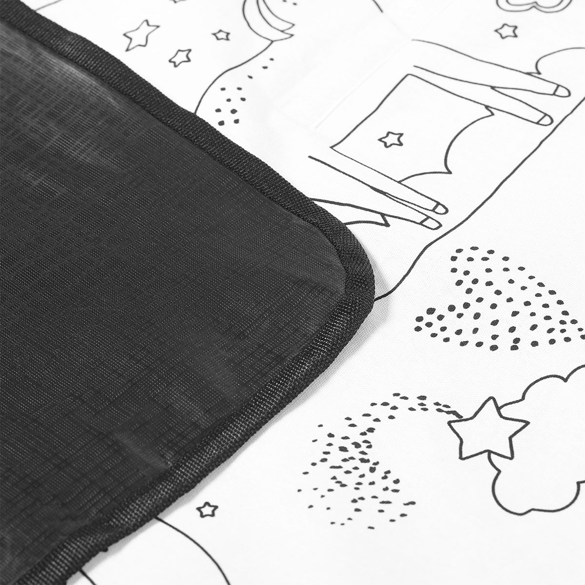 Happy Kids Dream Big Colour Me In Picnic Blanket 125 x 125 cm-Home & Garden > Bedding-PEROZ Accessories