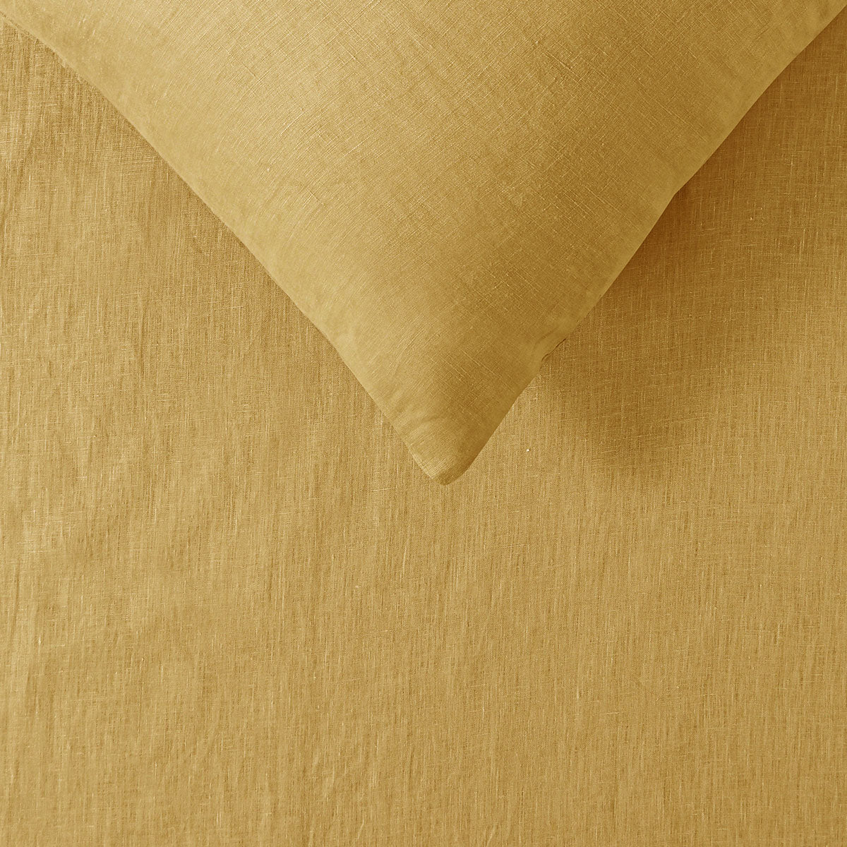 Vintage Design Homewares 100% Linen Ochre Quilt Cover Set King-Home & Garden > Bedding-PEROZ Accessories