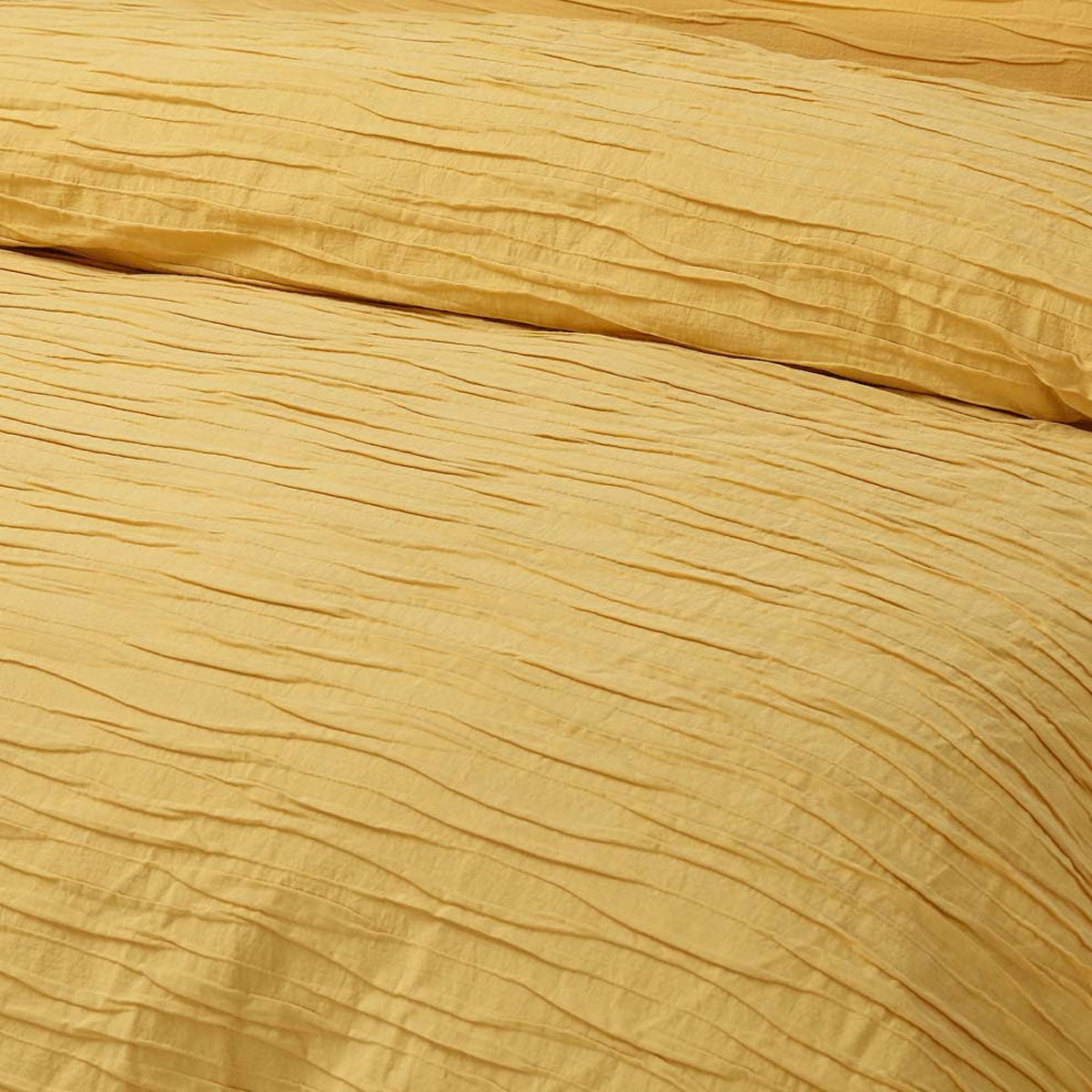 Vintage Design Homewares Malvern Ochre Cotton Quilt Cover Set Double-Home & Garden > Bedding-PEROZ Accessories
