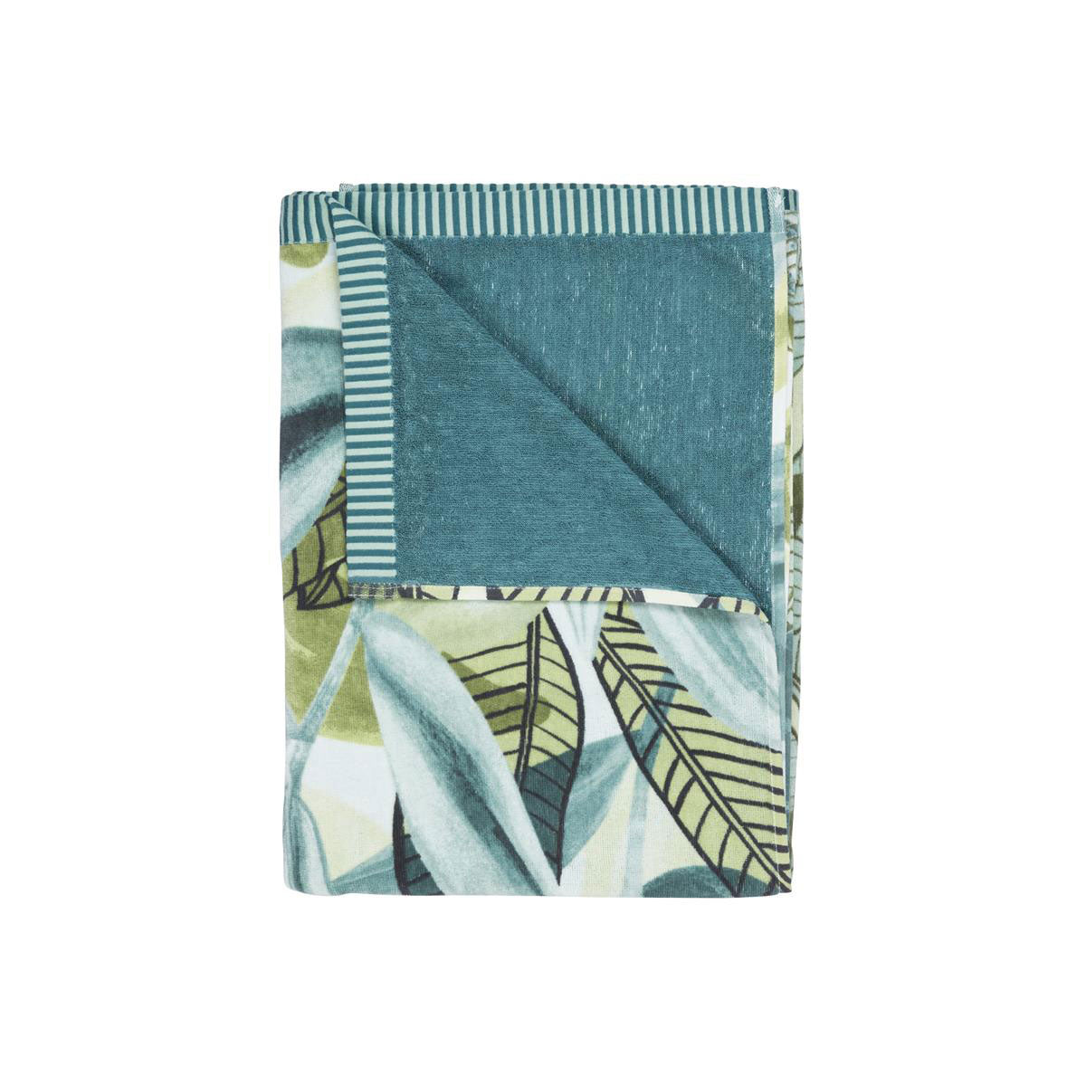 Bedding House Jungle Vibe Green Cotton Velour Beach Towel-Home & Garden > Bedding-PEROZ Accessories