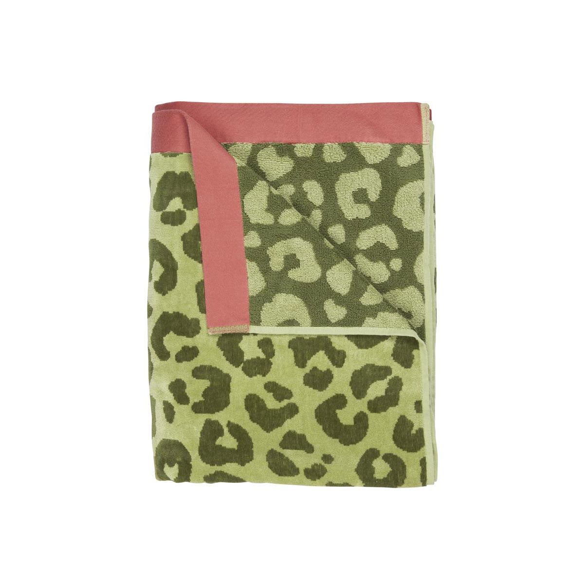 Bedding House Wildcat Green Cotton Velour Beach Towel-Home & Garden > Bedding-PEROZ Accessories