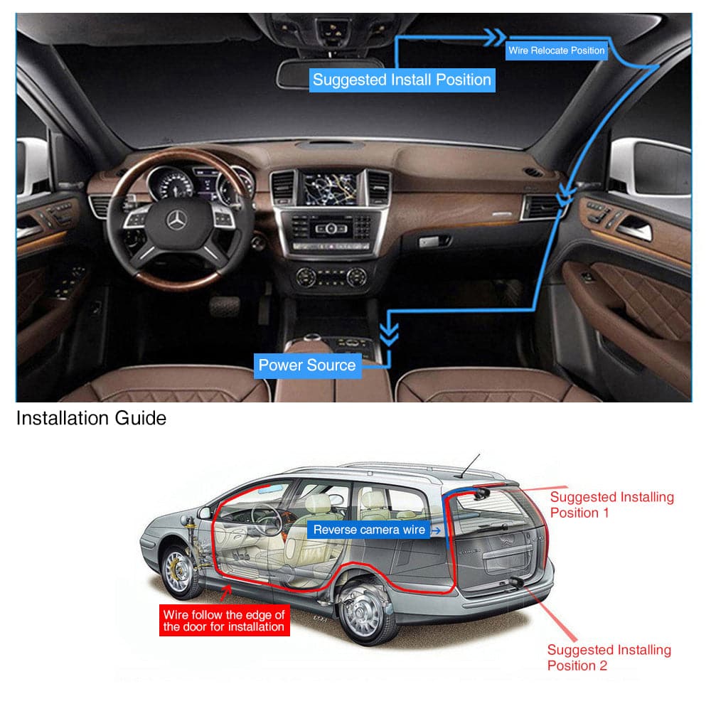 1080P Car Dash Camera Dual Front and Rear Video DVR Recorder Night Vision Kit-Auto Accessories-PEROZ Accessories