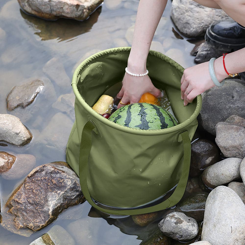 13L Travel Camping Folding Bucket Portable Barbecue Picnic Storage Fishing Bucket-Outdoor > Camping-PEROZ Accessories