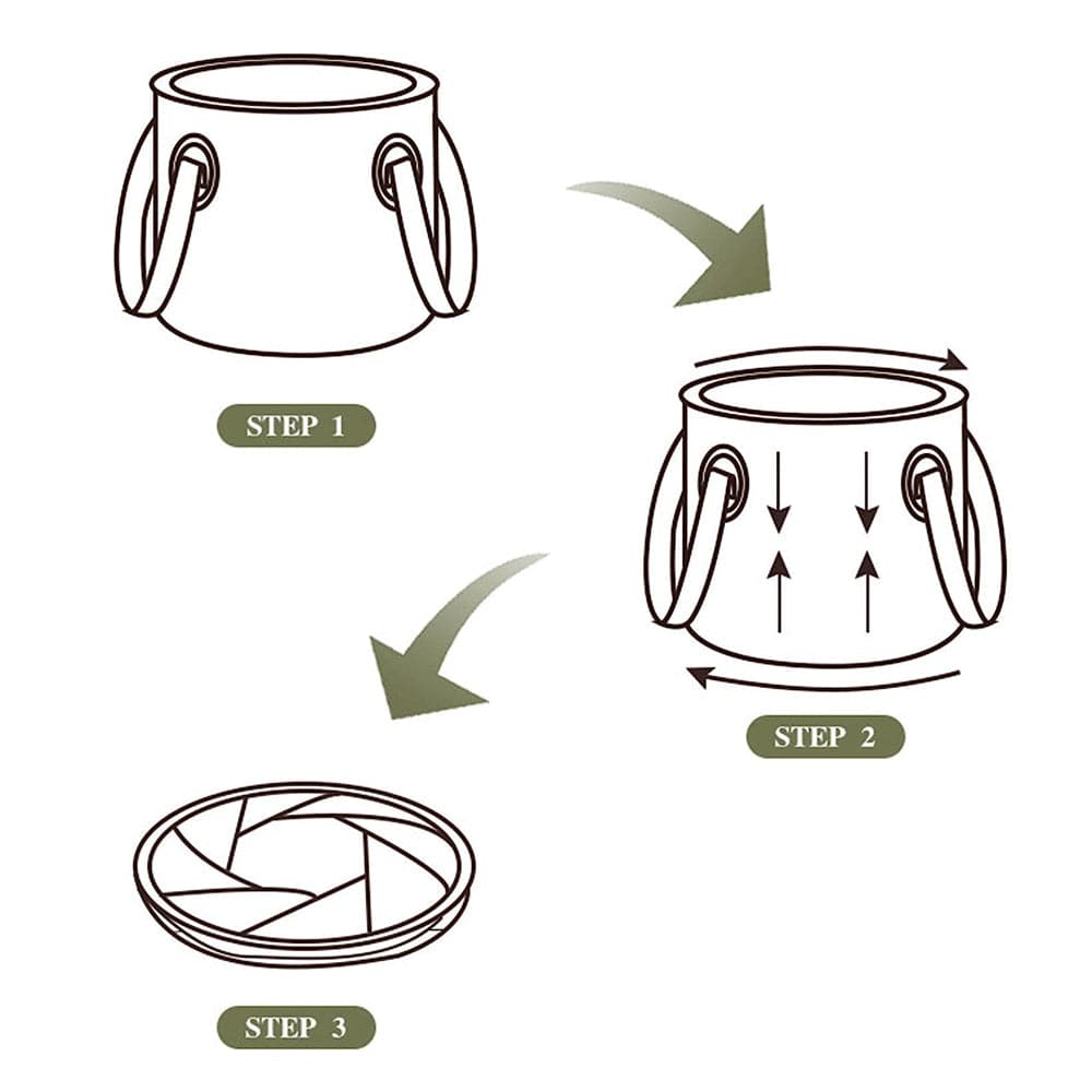 13L Travel Camping Folding Bucket Portable Barbecue Picnic Storage Fishing Bucket-Outdoor > Camping-PEROZ Accessories