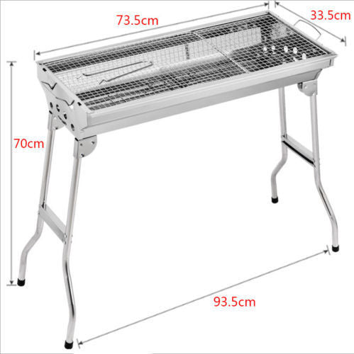 BBQ Grill Steel Roast Camping Picnic Charcoal Portable Foldable Barbecue Outdoor-Home & Garden > BBQ-PEROZ Accessories