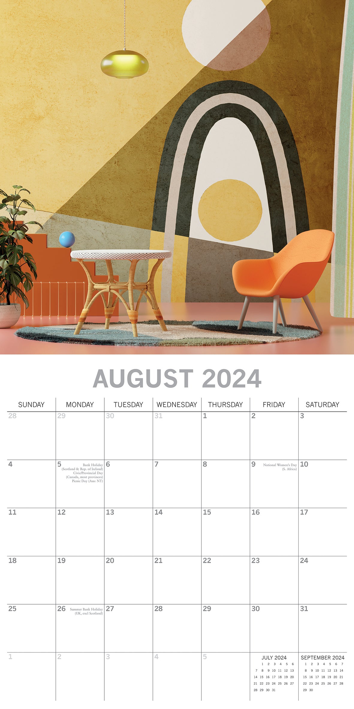 Retro - 2024 Square Wall Calendar 16 Months Lifestyle Planner Xmas New Year Gift-Home & Garden > Home Office Accessories-PEROZ Accessories