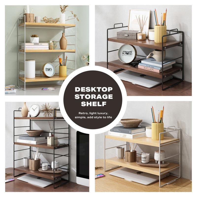 Desktop Storage Rack Bookshelf Office-Home & Garden > Storage-PEROZ Accessories