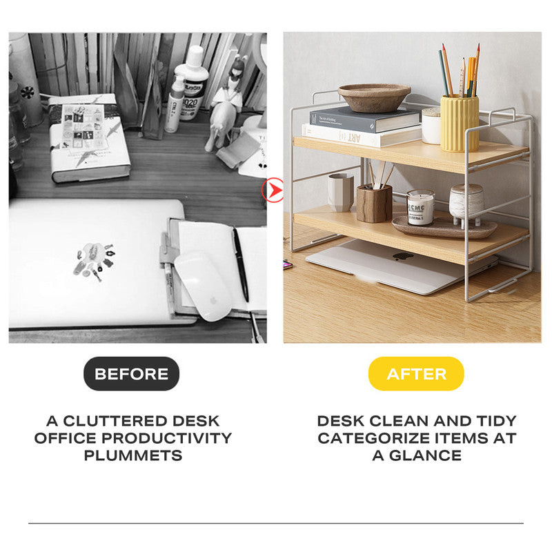 Desktop Storage Rack Bookshelf Office-Home & Garden > Storage-PEROZ Accessories