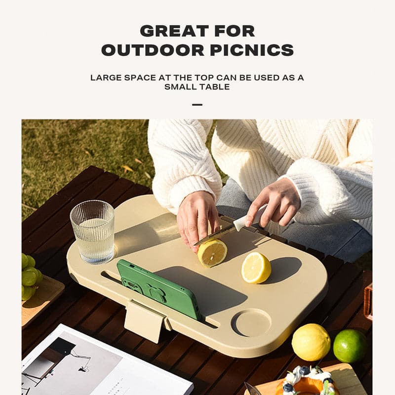 2IN1 Portable Folding Picnic Basket Tour Storage Baskets Outdoor Basket With Lid-Home & Garden > Storage-PEROZ Accessories