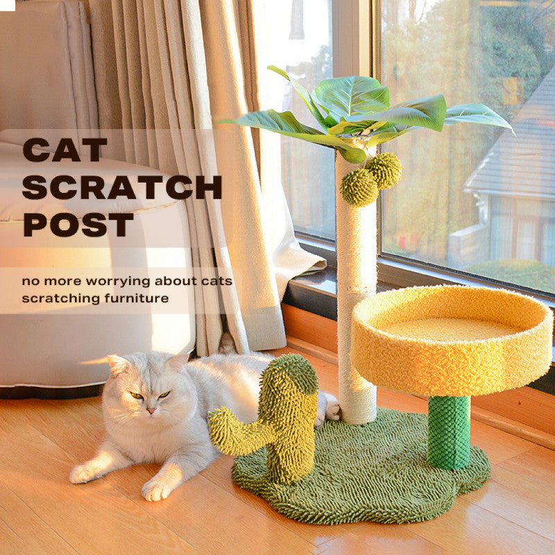 Coconut Cat Tree Tower Scratching Post Toys-Cat Trees-PEROZ Accessories
