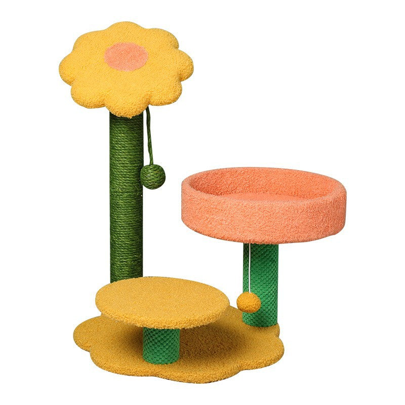 Sun flower cat climbing frame cat scratching post toy-Pet Care > Cat Supplies-PEROZ Accessories