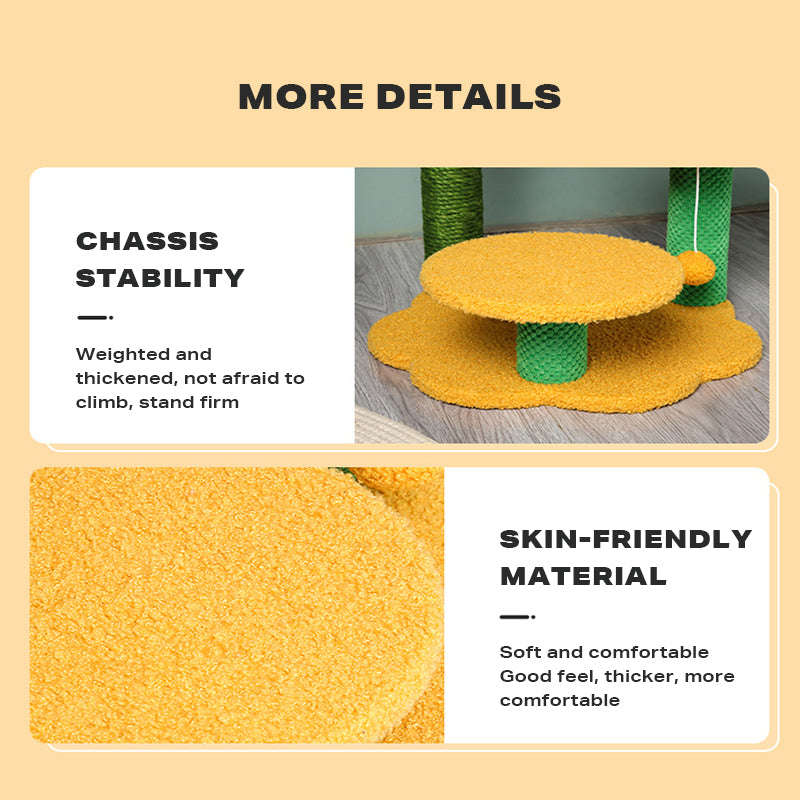 Sun flower cat climbing frame cat scratching post toy-Pet Care > Cat Supplies-PEROZ Accessories