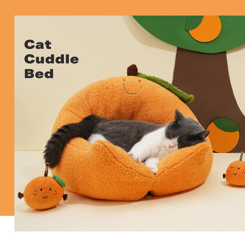 Cat Bed Cat Calming Beds Cat Sleeping Bed Detachable Washable Fluffy Cat Beds-Pet Care > Dog Supplies-PEROZ Accessories
