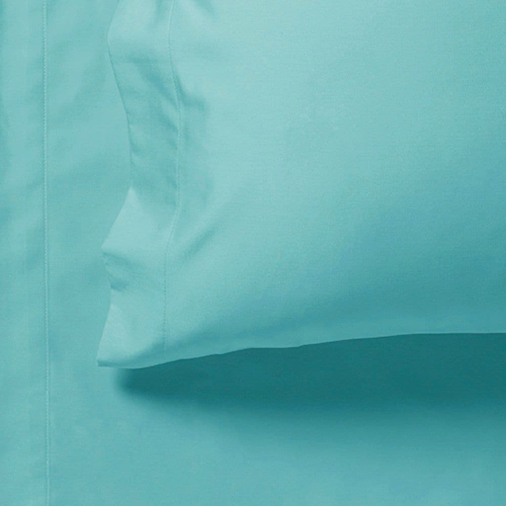 1000TC King Size Bed Soft Flat & Fitted Sheet Set Aqua-Home & Garden > Bedding-PEROZ Accessories