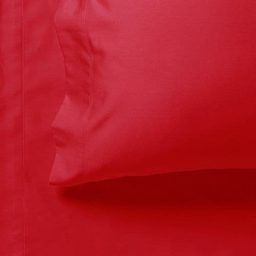 1000TC Ultra Soft King Single Size Bed Red Flat & Fitted Sheet Set-Home & Garden > Bedding-PEROZ Accessories