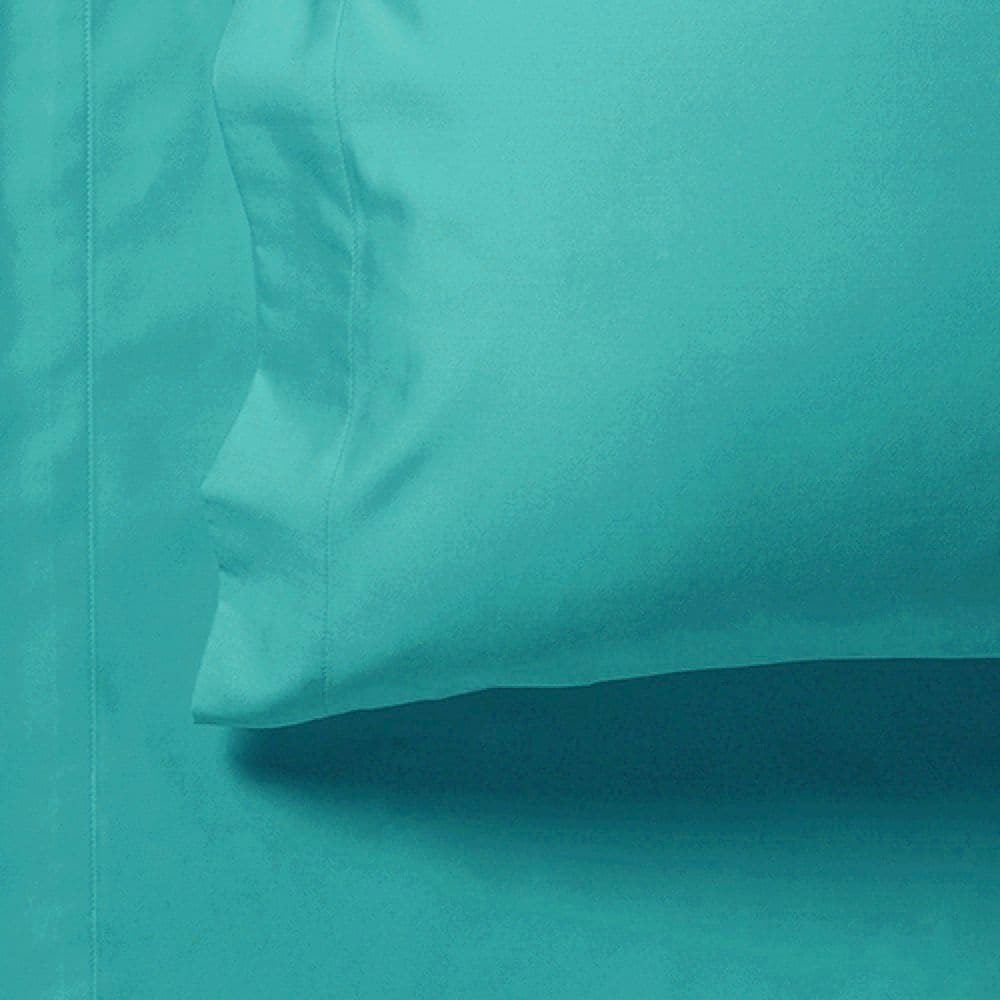 1000TC Ultra Soft Fitted Sheet & Pillowcase Set - Single Size Bed - Teal-Home & Garden > Bedding-PEROZ Accessories