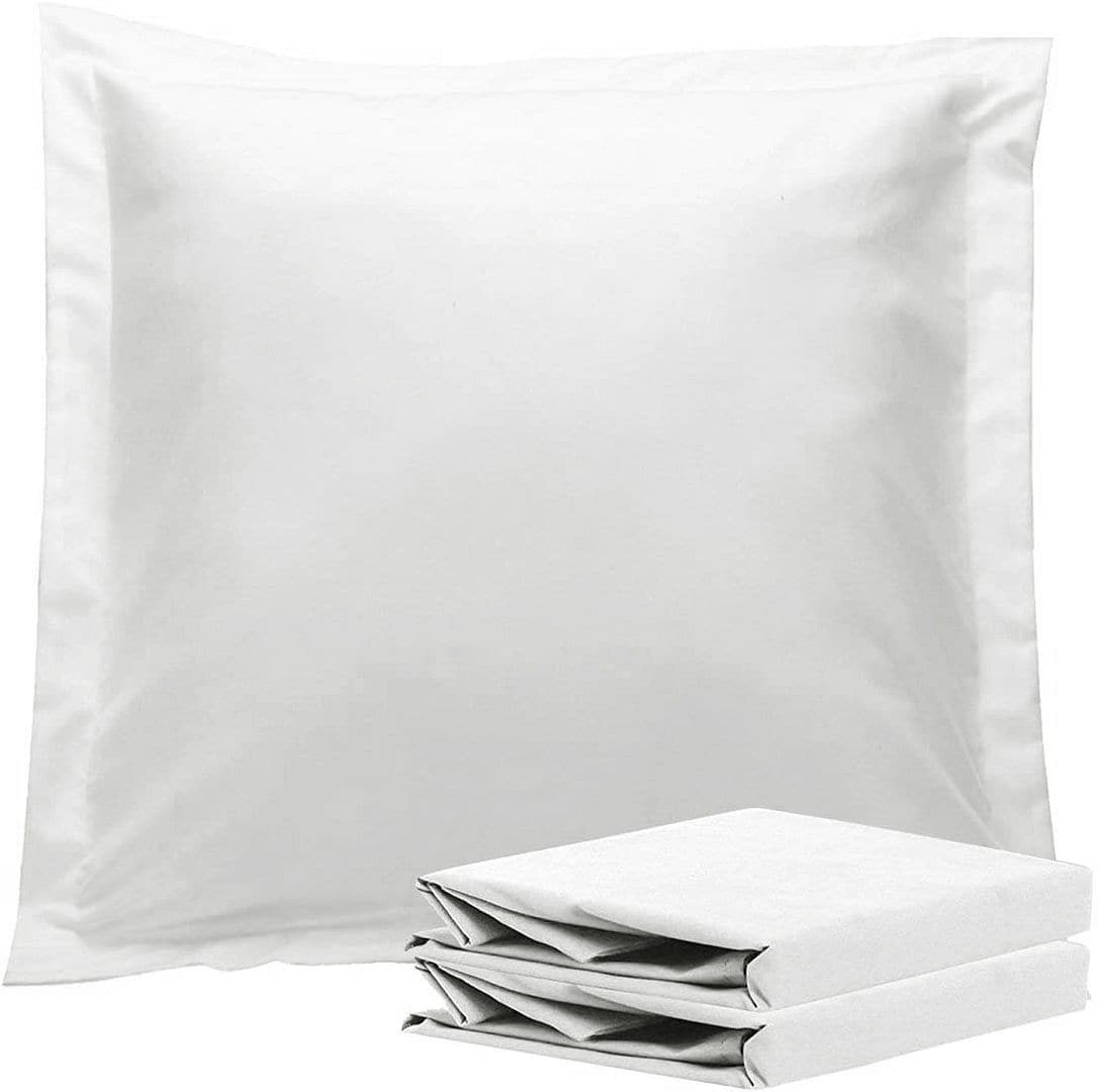 1000TC Premium Ultra Soft European Pillowcases 2-Pack White-Home & Garden > Bedding-PEROZ Accessories