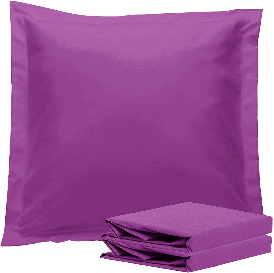 1000TC Premium Ultra Soft European Pillowcases 2-Pack Purple-Home & Garden > Bedding-PEROZ Accessories