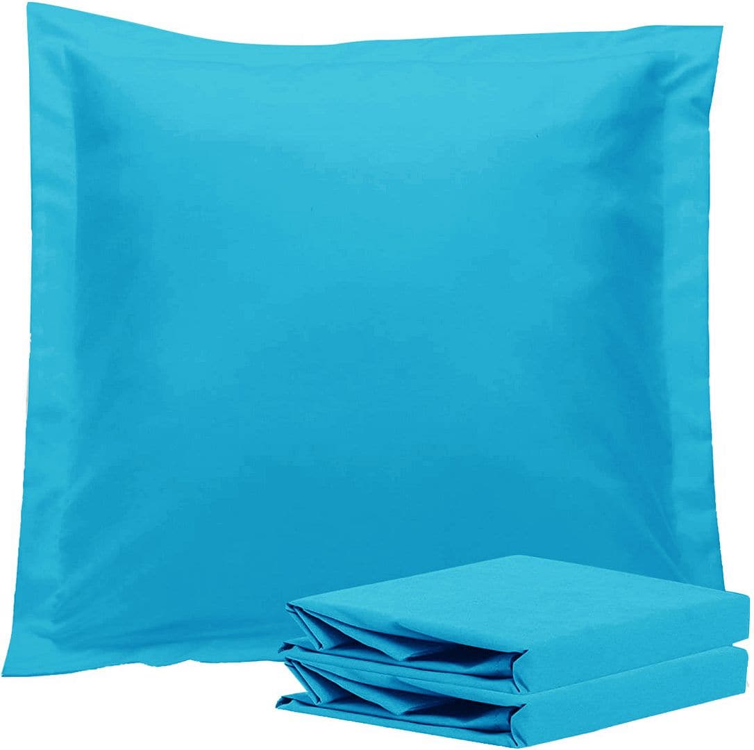 1000TC Premium Ultra Soft European Pillowcases 2-Pack Light Blue-Home & Garden > Bedding-PEROZ Accessories
