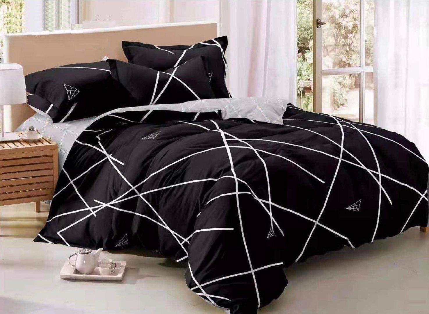 Jonas King Size Quilt/Doona/Duvet Cover Set-Home & Garden > Bedding-PEROZ Accessories
