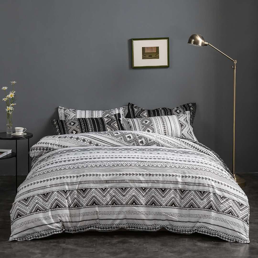Hugo Reversible King Size Duvet Doona Quilt Cover Set-Home & Garden > Bedding-PEROZ Accessories