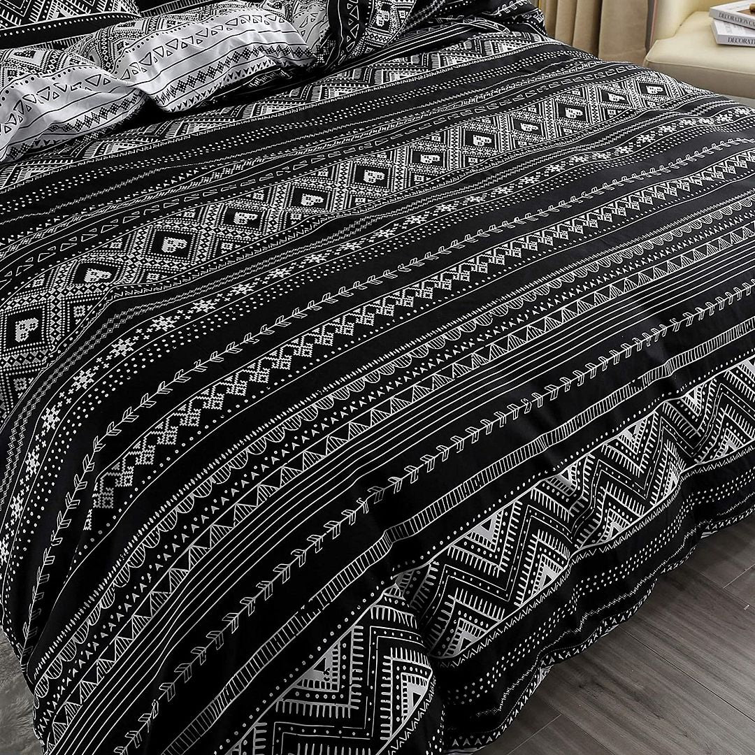 Hugo Reversible King Size Duvet Doona Quilt Cover Set-Home & Garden > Bedding-PEROZ Accessories