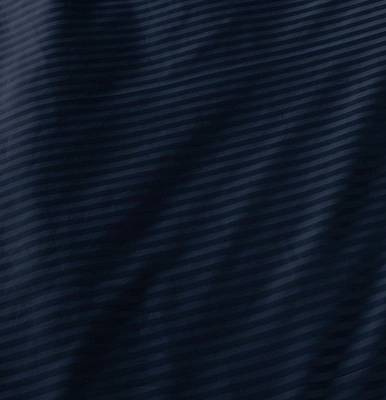 1000TC Ultra Soft Striped Super King Size Midnight Blue Duvet Doona Quilt Cover Set-Home & Garden > Bedding-PEROZ Accessories