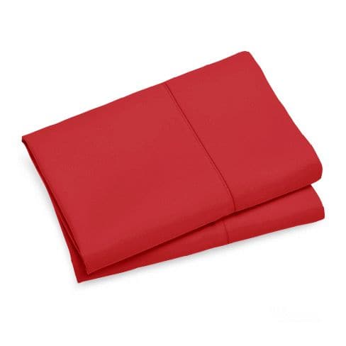 1000TC Premium Ultra Soft Standrad size Pillowcases 2-Pack - Red-Home & Garden > Bedding-PEROZ Accessories
