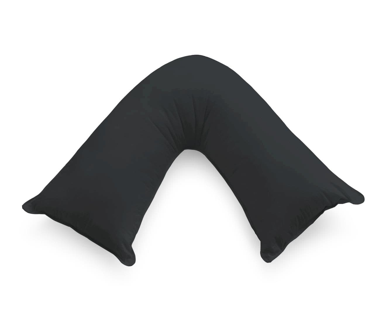 1000TC Premium Ultra Soft V SHAPE Pillowcase - Black-Home & Garden > Bedding-PEROZ Accessories