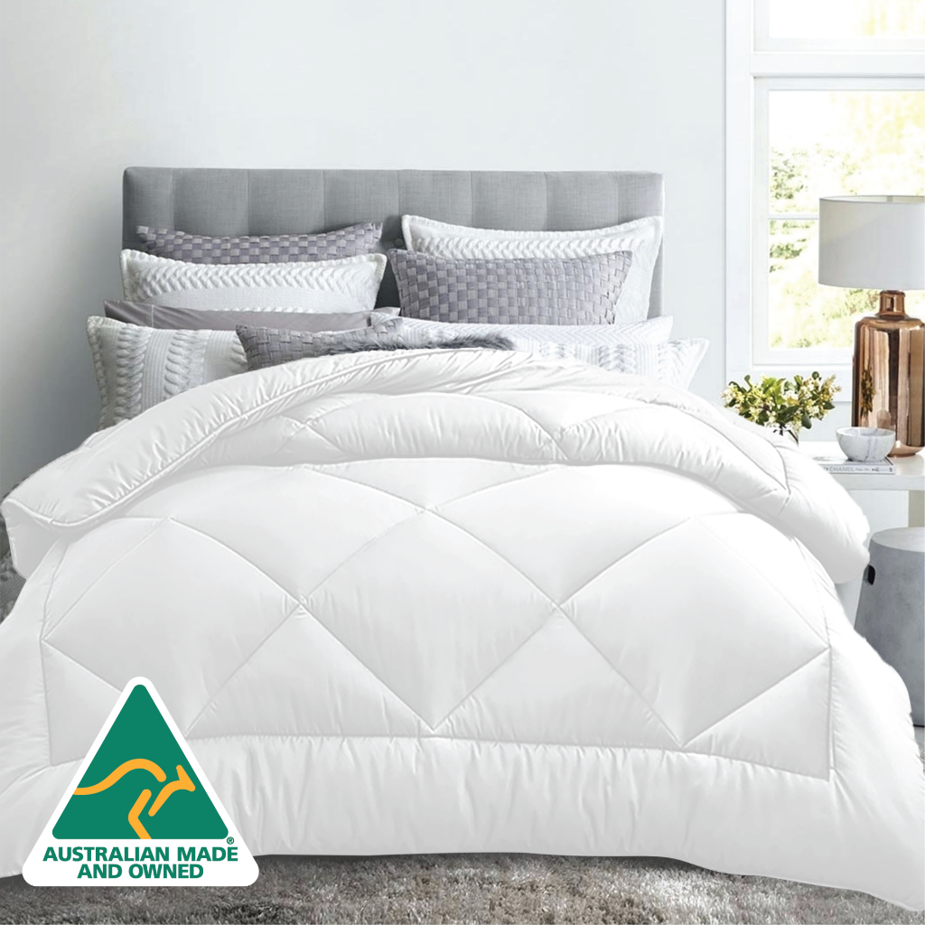 Luxor All Season Microfibre Quilt 400GSM (King Single) (Made in Aus)-Home & Garden > Bedding-PEROZ Accessories