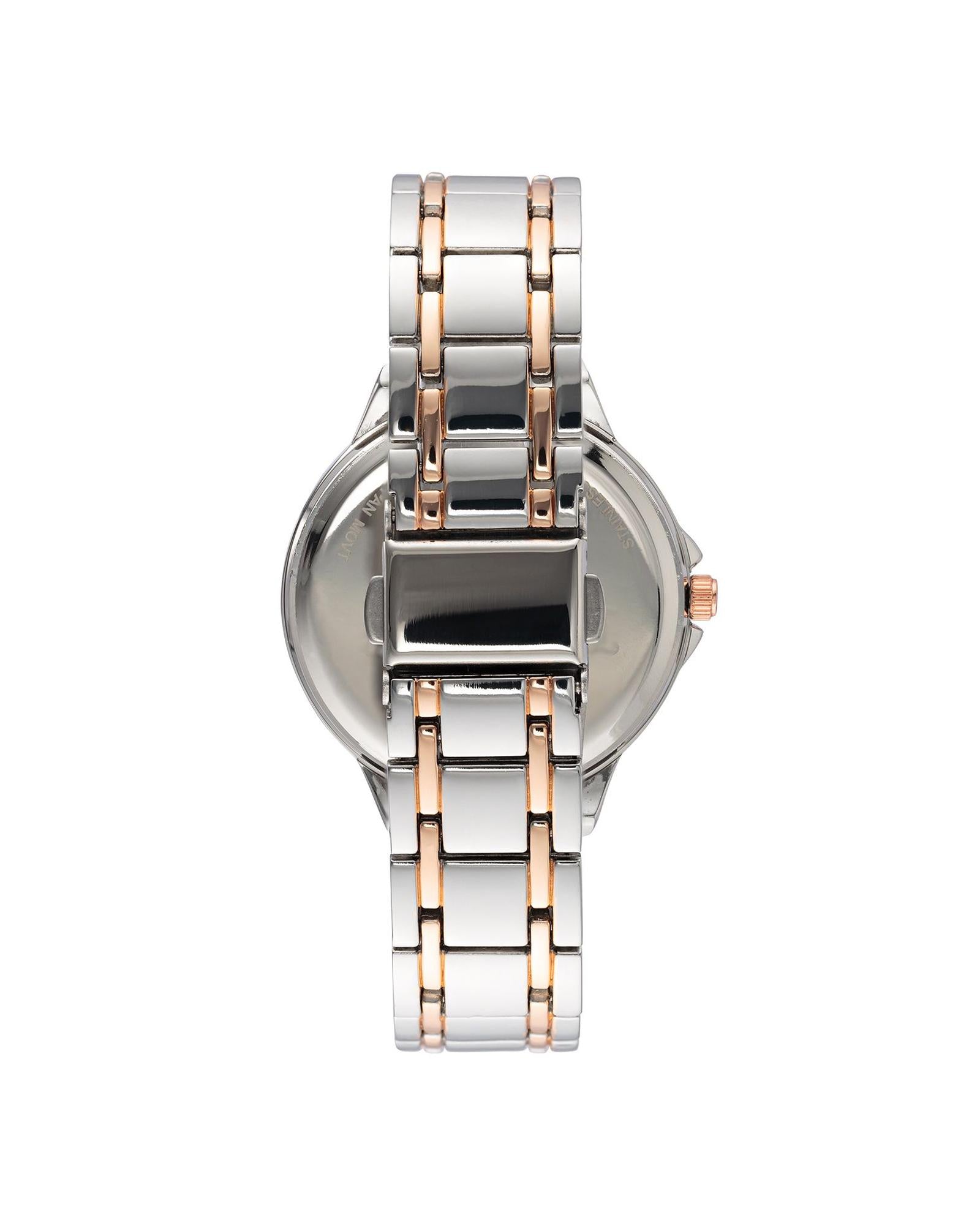 Silver Rhinestone Analog Fashion Watch One Size Women-Women&