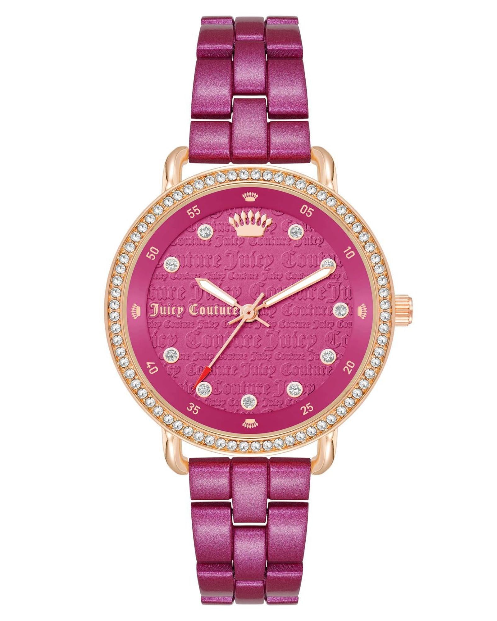 Rose Gold Fashion Watch with Rhine Stone Facing One Size Women-Women&