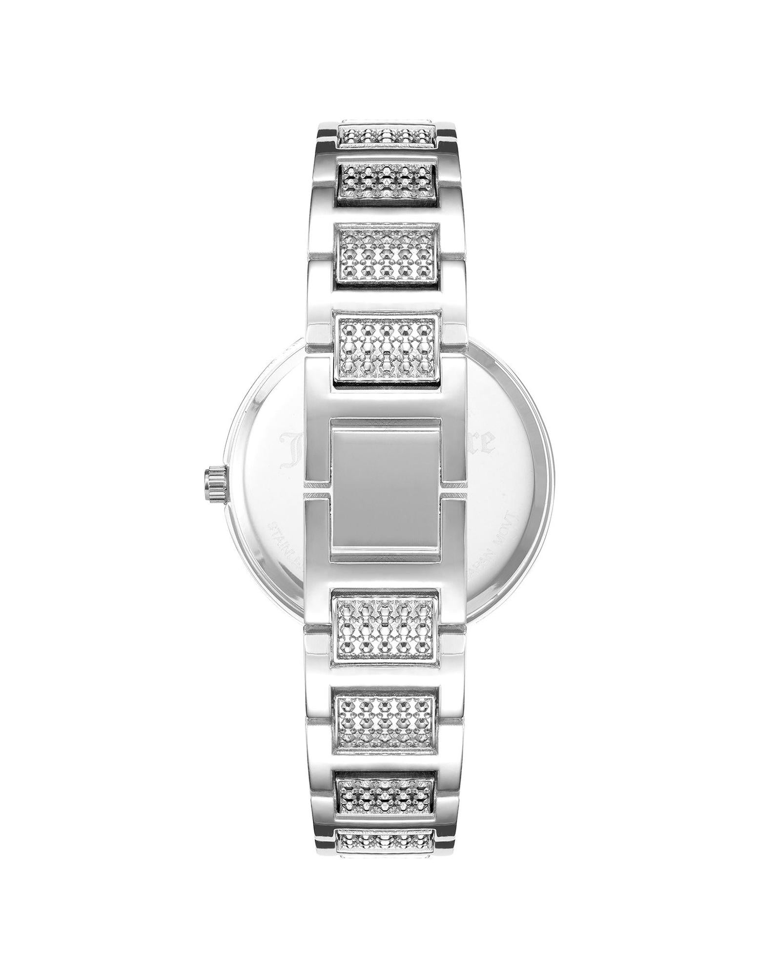 Silver Analog Womens Fashion Watch with Rhinestone Facing One Size Women-Women&