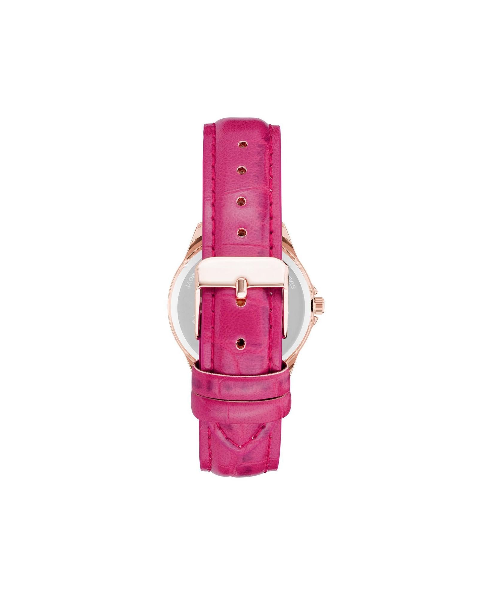 Rose Gold Fashion Analog Watch with Rhine Stone Facing One Size Women-Women&