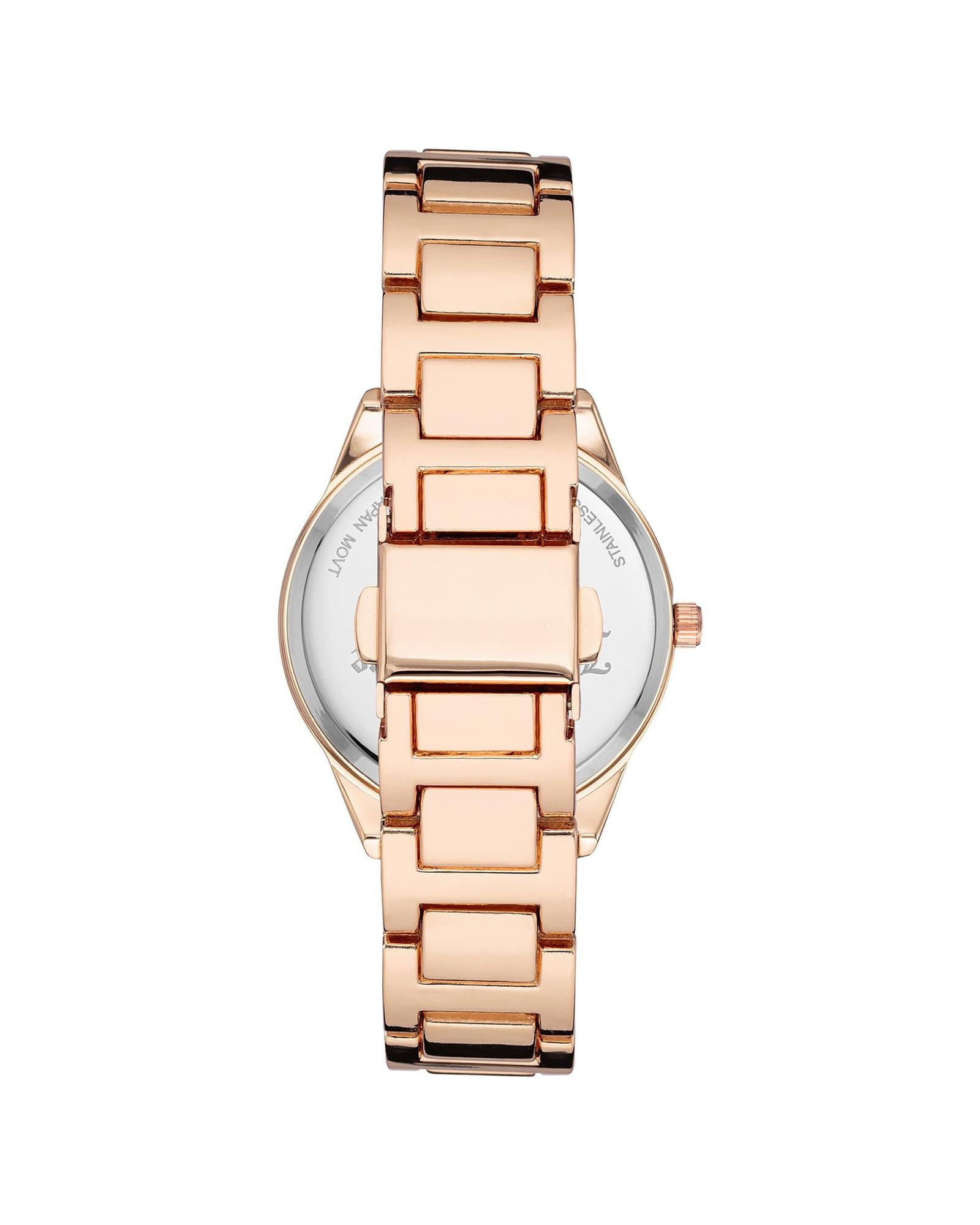 Rose Gold Fashion Quartz Analog Watch One Size Women-Women&