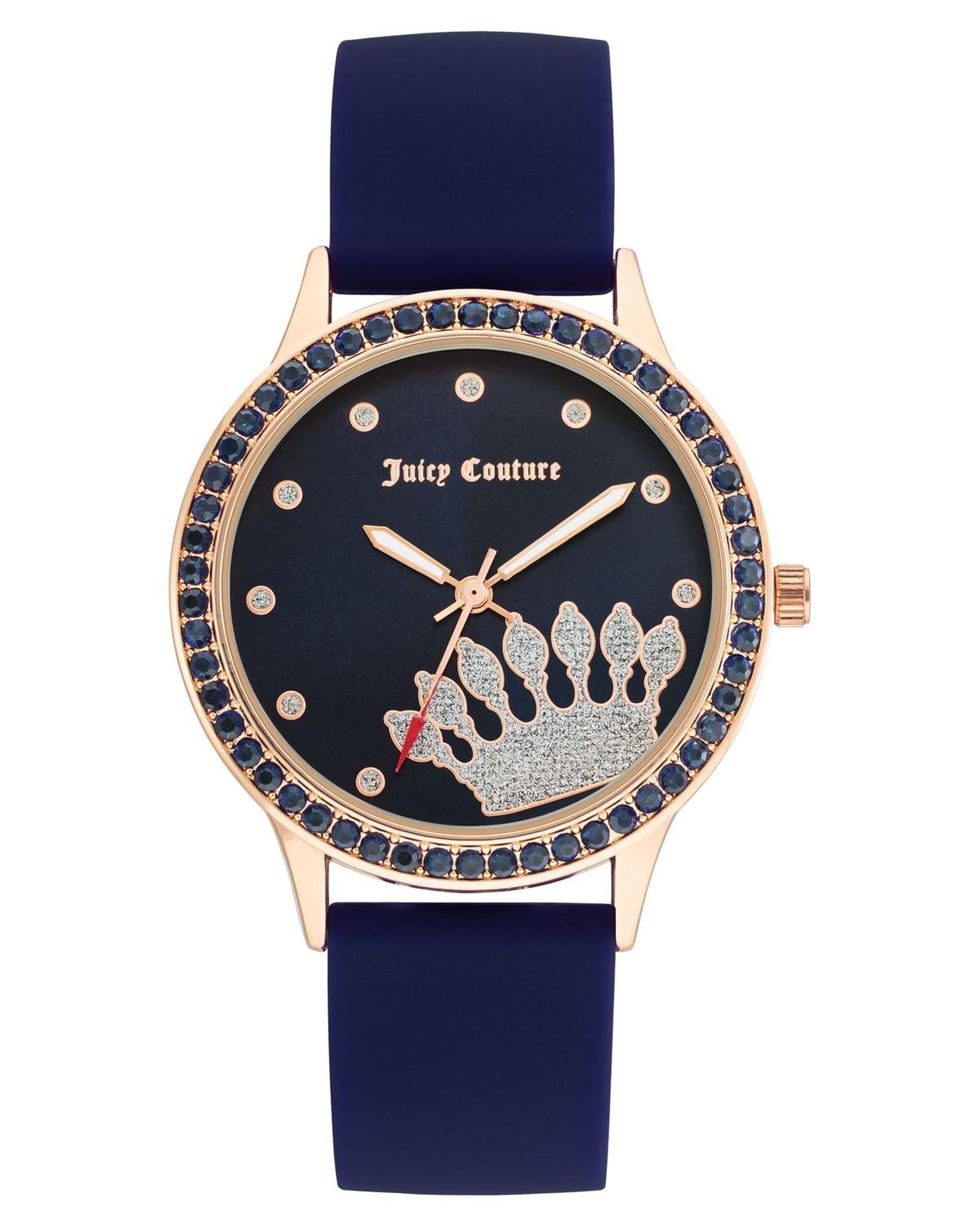 Rose Gold Analog Fashion Watch with Rhinestone Facing One Size Women-Women&