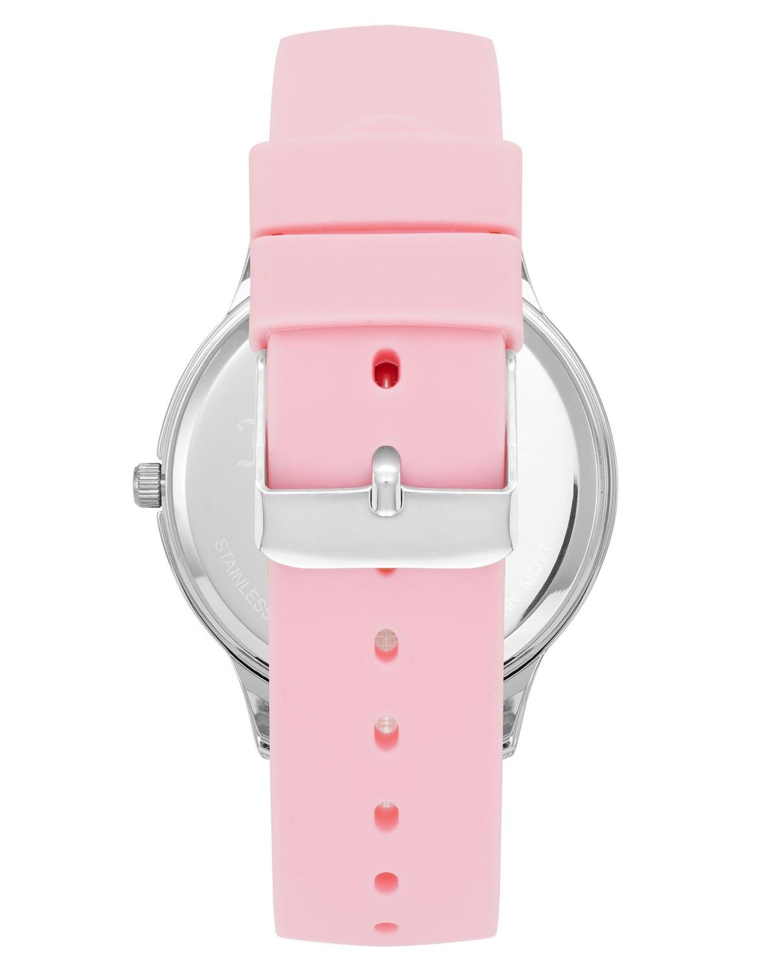 Silver Analog Fashion Watch with Rhine Stone Facing One Size Women-Women&