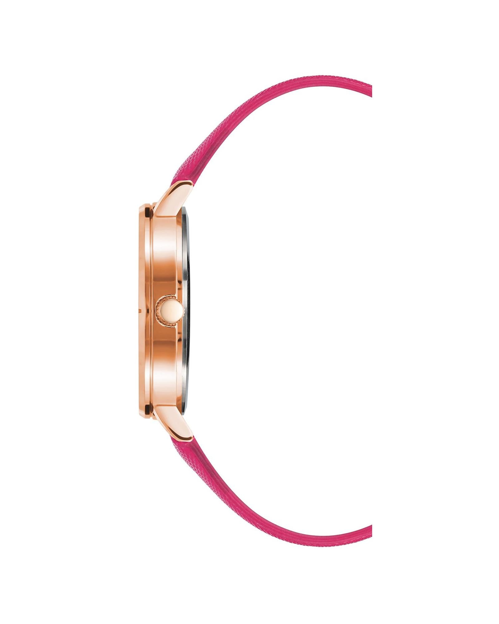 Rose Gold Fashion Analog Watch with Rhine Stone Facing One Size Women-Women&