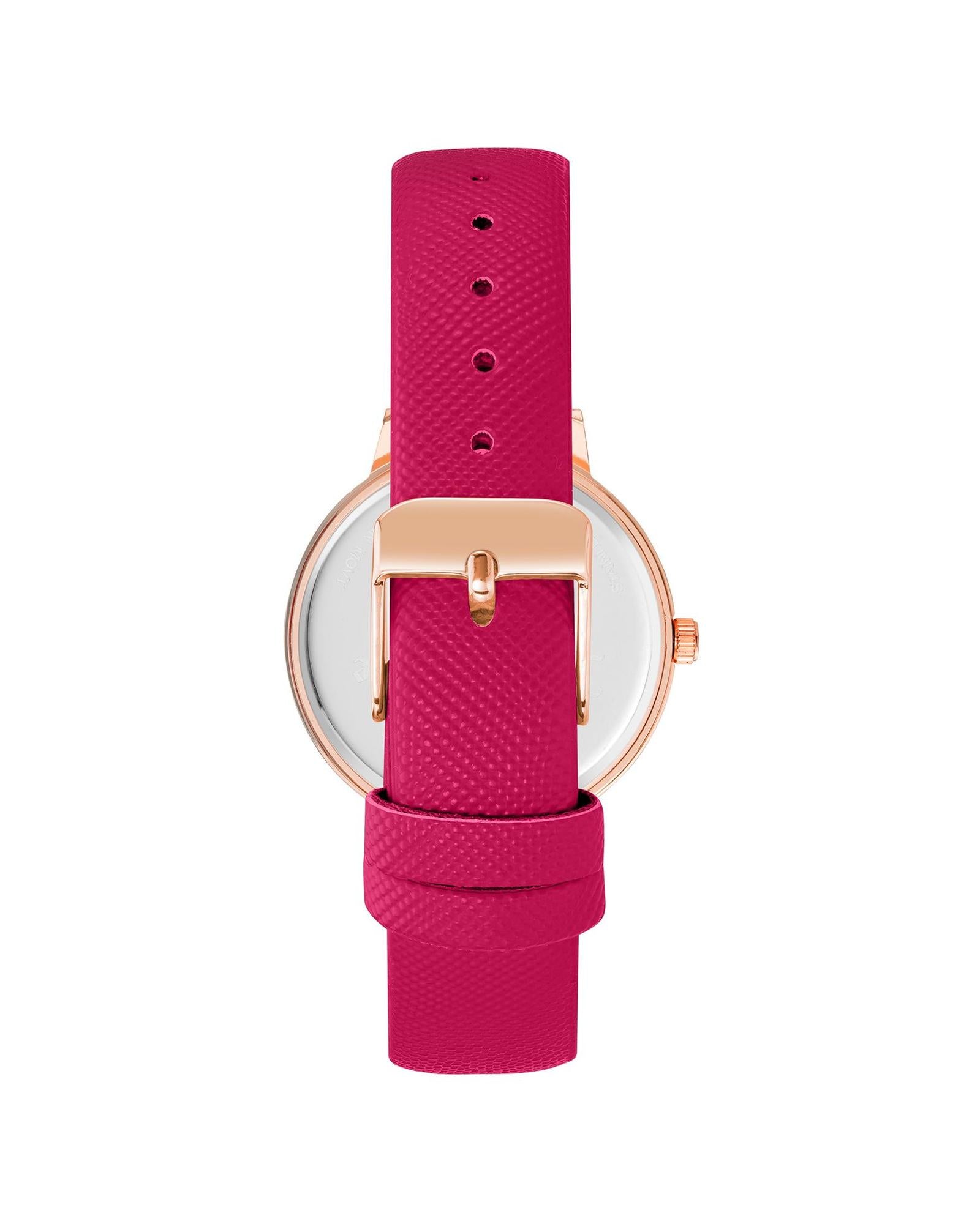 Rose Gold Fashion Analog Watch with Rhine Stone Facing One Size Women-Women&