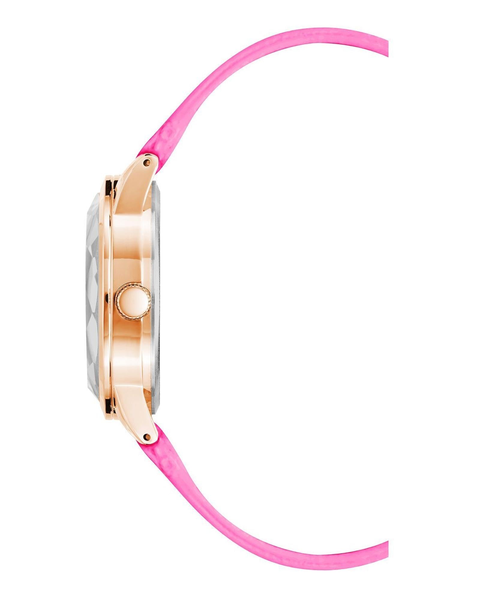 Rose Gold Analog Fashion Watch with Rhine Stone Facing One Size Women-Women&