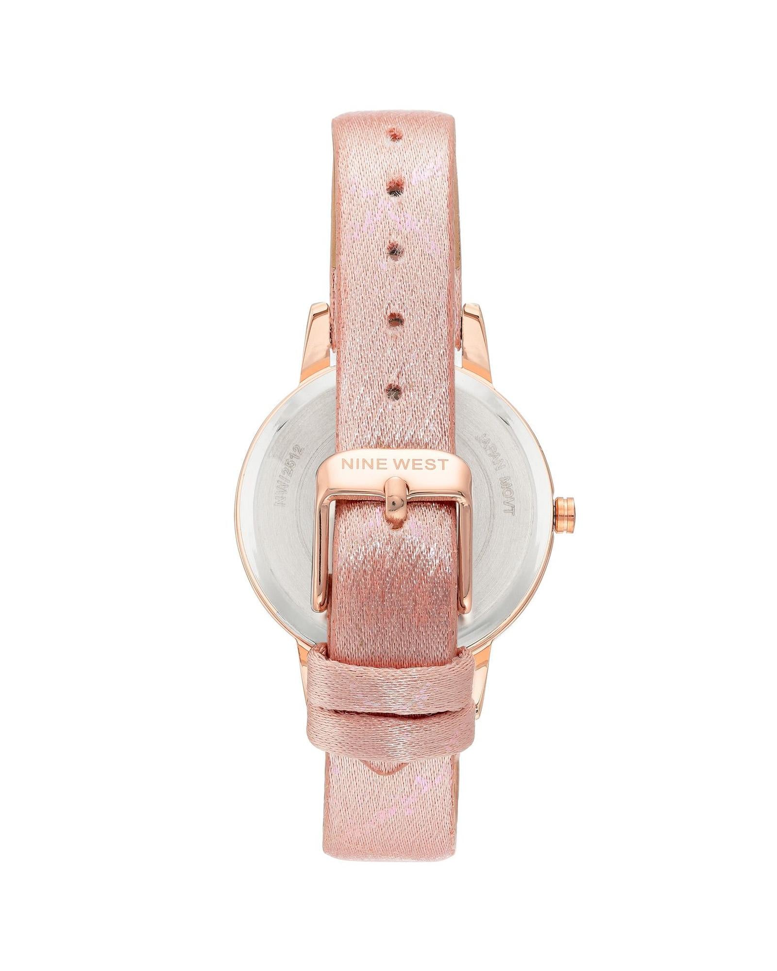 Rose Gold Fashion Quartz Watch with Leatherette Wristband One Size Women-Women&