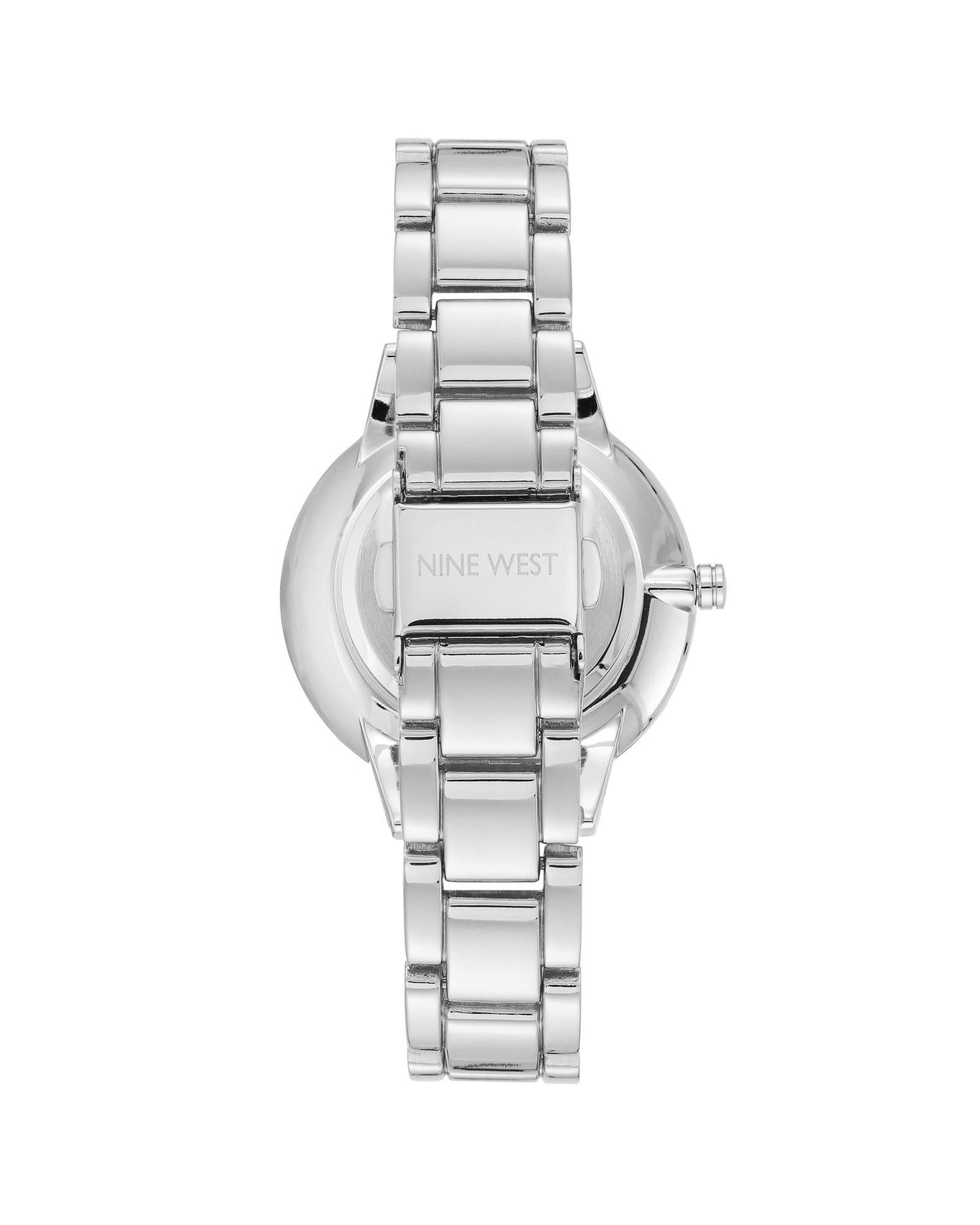 Silver Fashion Quartz Watch with Folding Clasp One Size Women-Women&