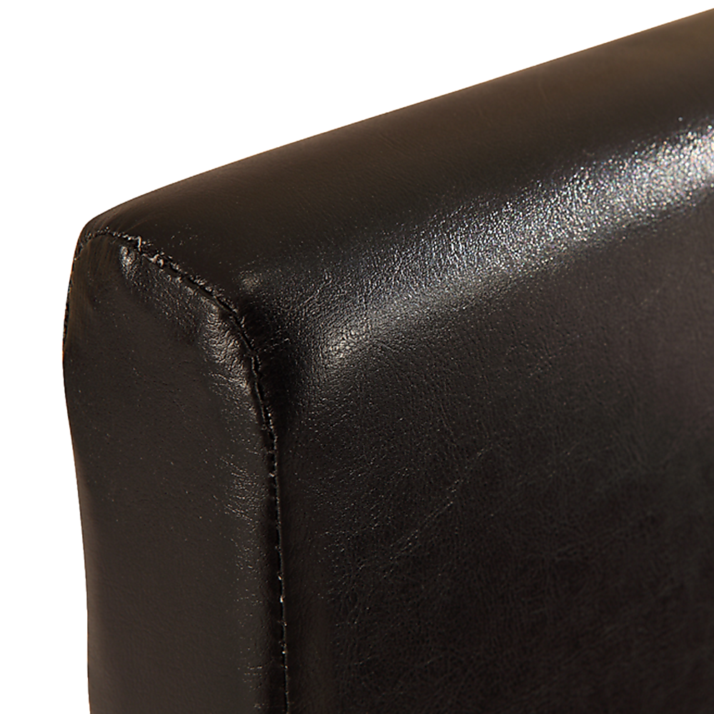 Single PU Leather Bed Frame Black-Furniture > Bedroom-PEROZ Accessories