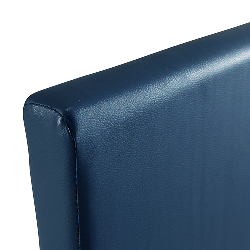 Single PU Leather Bed Frame Blue-Bed Frames-PEROZ Accessories