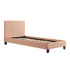 Single PU Leather Bed Frame Pink-Bed Frames-PEROZ Accessories