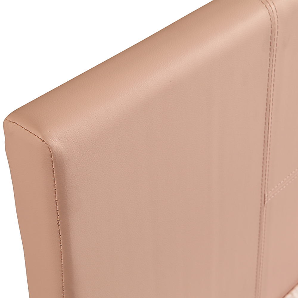 Single PU Leather Bed Frame Pink-Bed Frames-PEROZ Accessories
