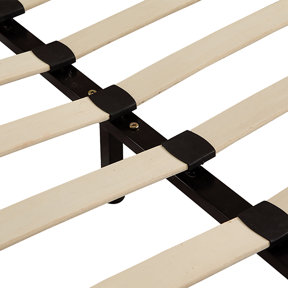 Double PU Leather Bed Frame Black-Furniture > Bedroom-PEROZ Accessories
